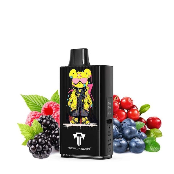 image puff-tesla bar-fruits rouges