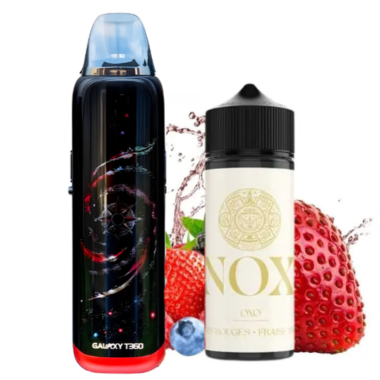 Kit pod Galaxy T360 Lost Vape lava galaxy + E-liquide Oxo Nox de Secret's Lab Offert