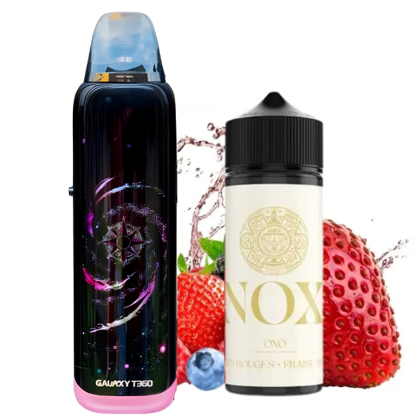 Kit pod Galaxy T360 Lost Vape sakura galaxy + E-liquide Oxo Nox de Secret's Lab Offert