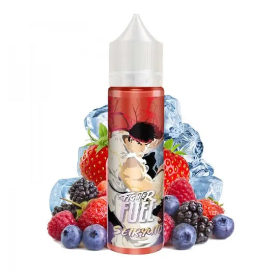 Flacon e-liquide Seiryuto 50ml – saveurs fraises des bois, mûres, framboises, cassis et fraîcheur – Fighter Fuel