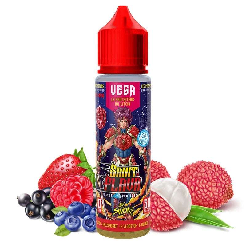 Flacon de e-liquide Swoke Vega 50ml – saveur fruits rouges et litchi