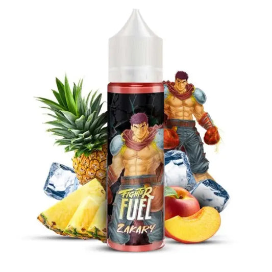 e-liquide Zakary 50ml – saveurs ananas, pêche nectarine et fraîcheur – Fighter Fuel