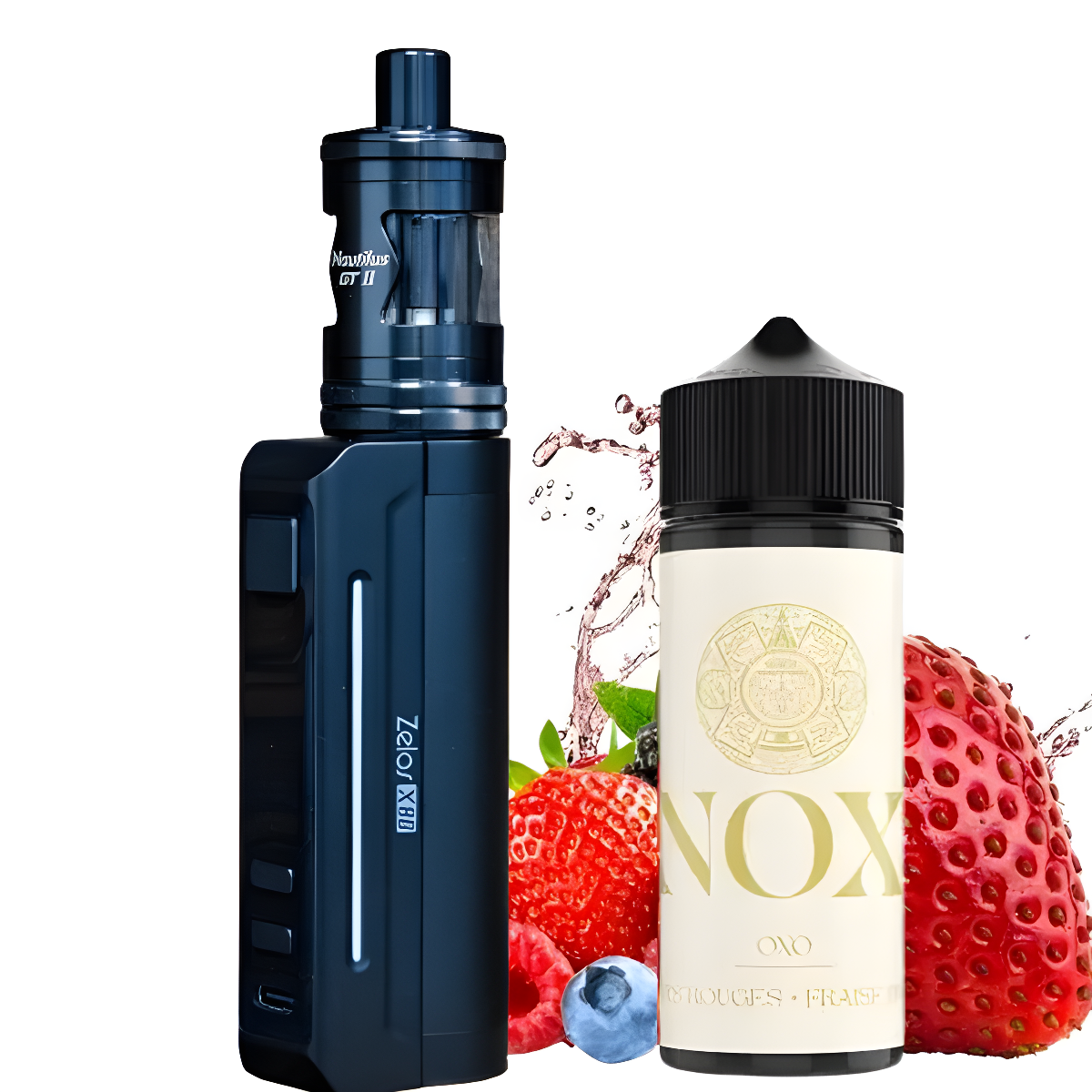 Kit Zelos X80 Aspire full balck + E-liquide Oxo Nox de Secret's Lab Offert